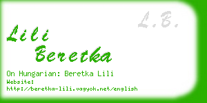 lili beretka business card